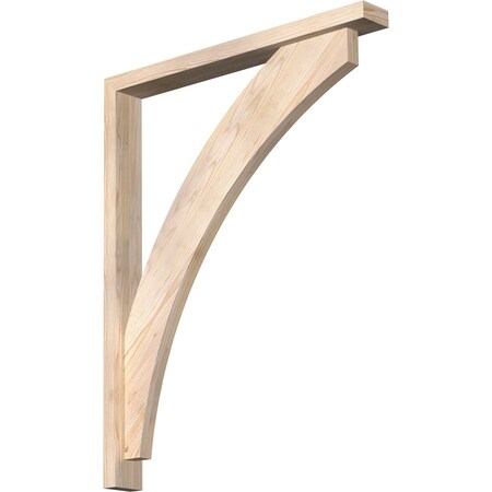 Thorton Block Smooth Bracket W/ Offset Brace, Douglas Fir, 3 1/2W X 30D X 38H